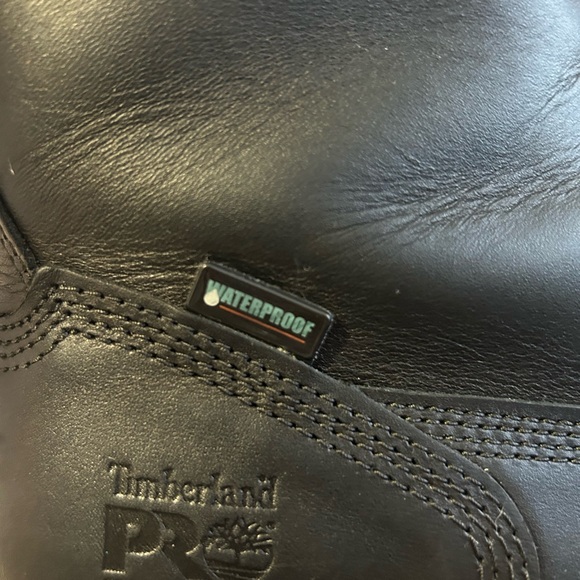 Timberland Black Leather Waterproof Steel Toe Boots